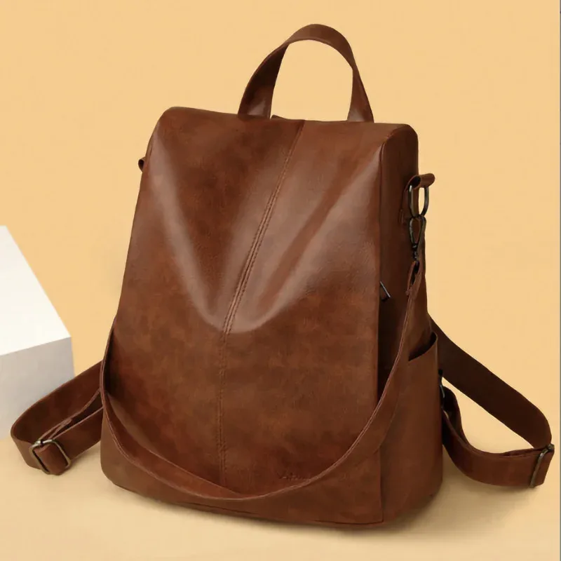 Dames Bookbag sac à dos femmes grande capacité sac à dos sacs à main de haute qualité en cuir PU femme Vintage sacs d'école voyage sac à dos