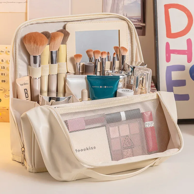 trousse de maquillage portable, sac de voyage suspendable, imperméable, pliable, trousse de toilette de voyage verticale, sac de rangement domestique