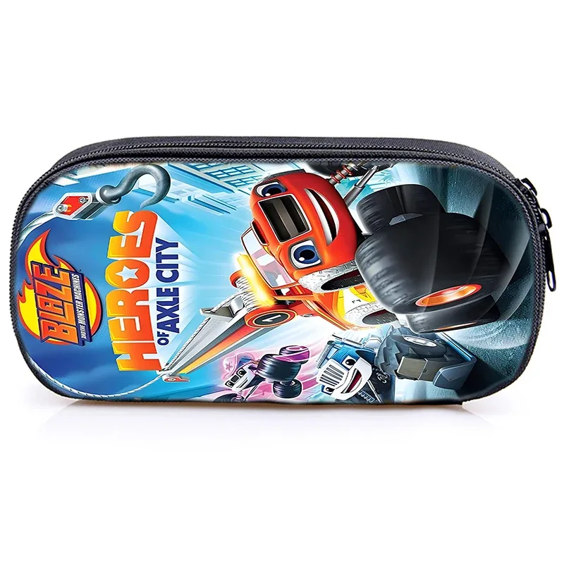 sac à dos blaze and the monster machines, 3 pièces, sac d'école pour enfants avec sacs à bandoulière, trousse à crayons, sac à dos blaze car pour garçons et filles