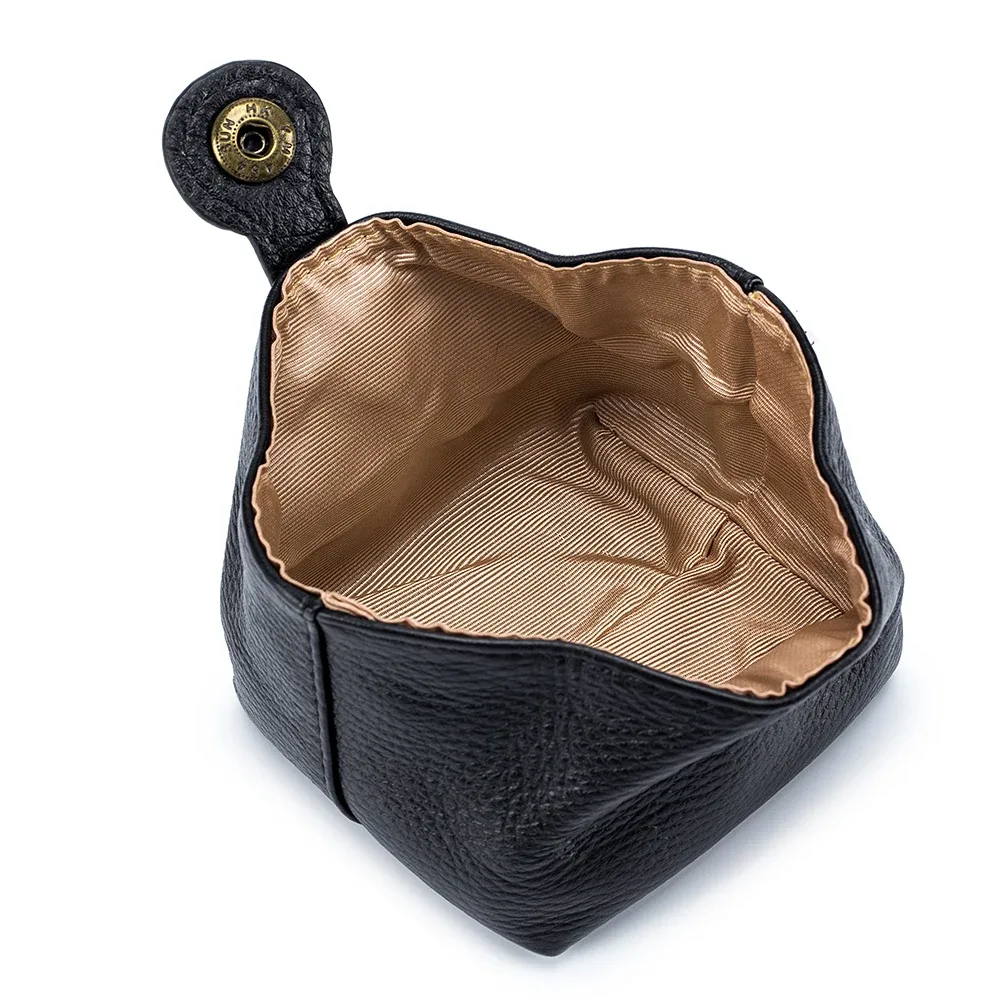 sac à cosmétiques en cuir véritable pour femmes, pochette de maquillage mignonne, petite boîte à clés pour écouteurs, étui de rangement pour rouge à lèvres, mini porte-monnaie à la mode