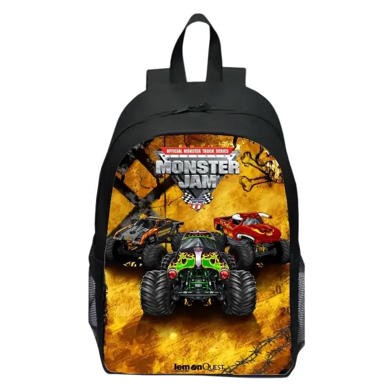 monster jam truck sac à dos pour enfants sac à dos d'école primaire sac à dos de maternelle étudiants masculins et féminins