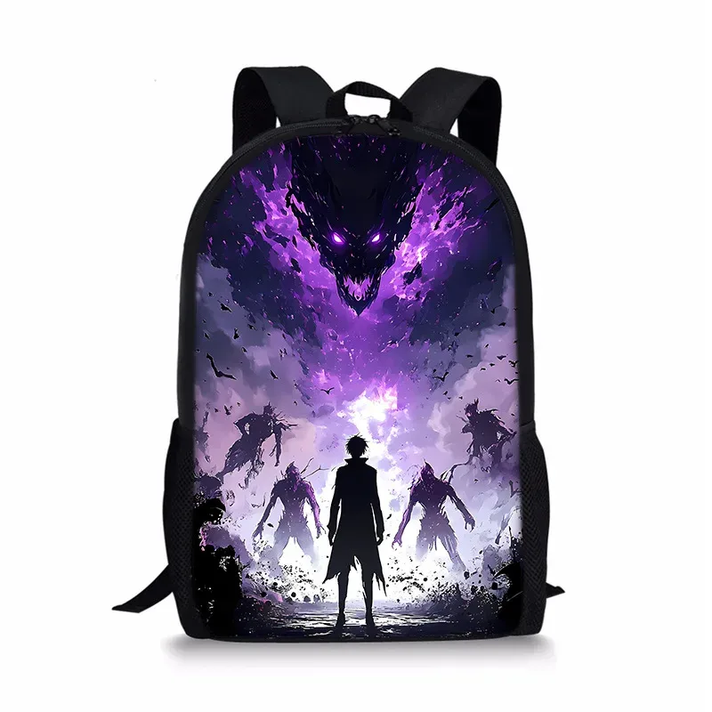 j'ai mis à niveau du sac à dos solo leveling seul, sac à dos universel imprimé pour écoliers et enfants