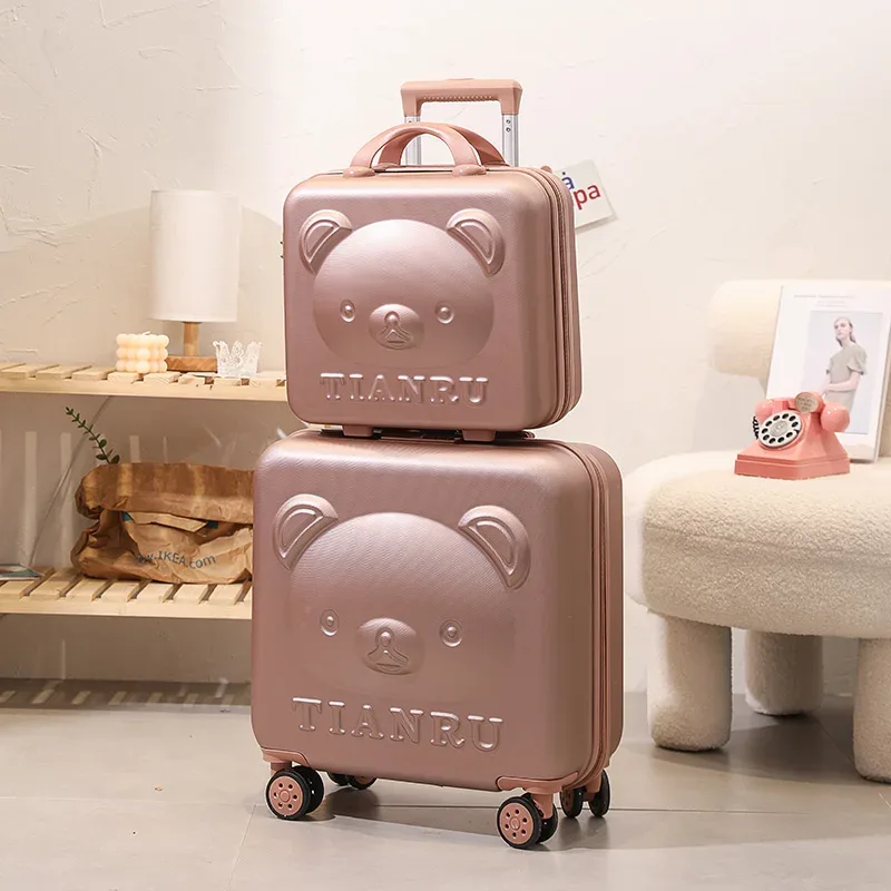 valise de voyage avec sac à main de 20 pouces, sac à roulettes pour filles, valise à la mode pour femmes, ensemble de bagages roulants, nouvelle collection 2023