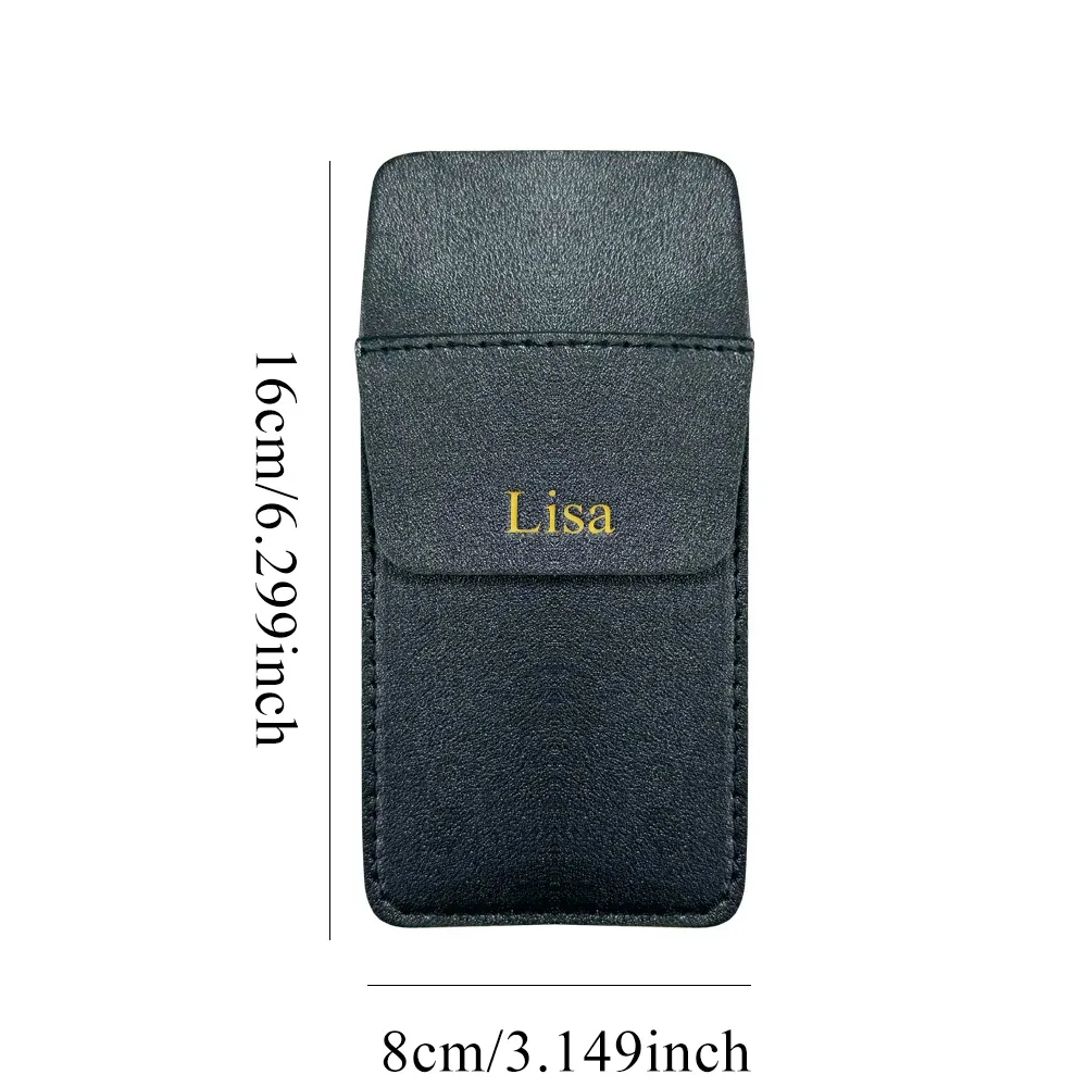 étui à stylos infirmier en cuir pu coloré moranti personnalisé avec nom, pochette double couche anti-fuite d'encre, étui de rangement pour stylos de blouse blanche