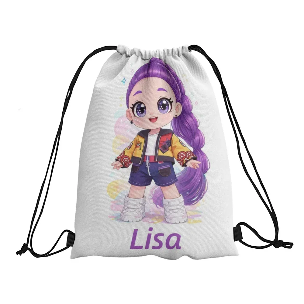 sac à dos personnalisé avec cordon de serrage, sac de sport avec nom personnalisé, sac de voyage léger, sac à bandoulière, sac de rangement quotidien, sac cadeau, 3 tailles