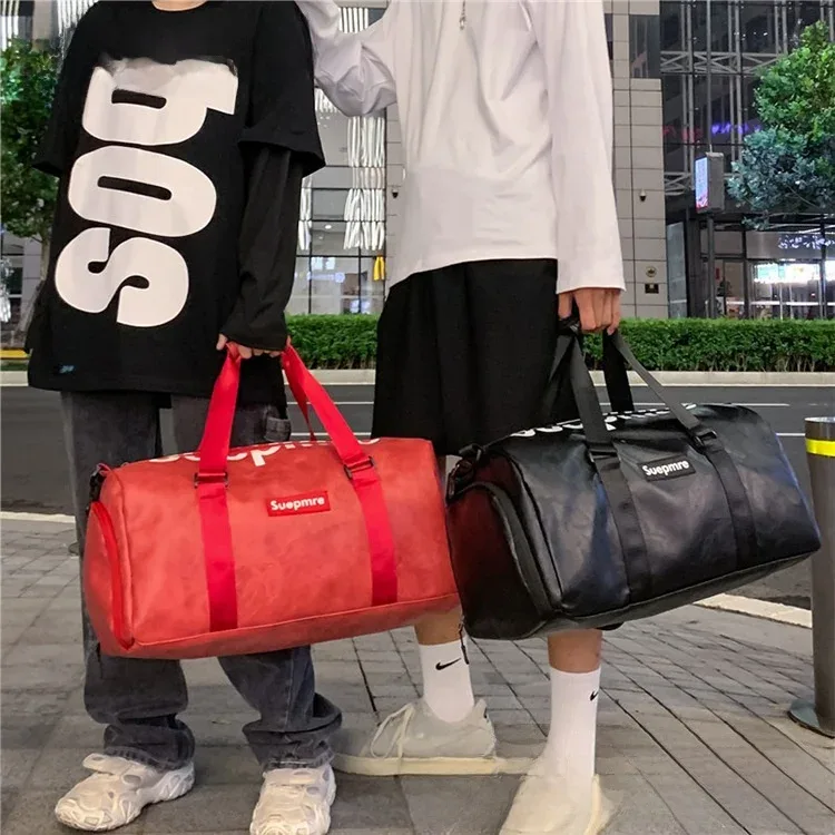 Sac de sport multifonctionnel pour femme, sac de voyage court, extensible avec poignée de valise, séparation sec/humide