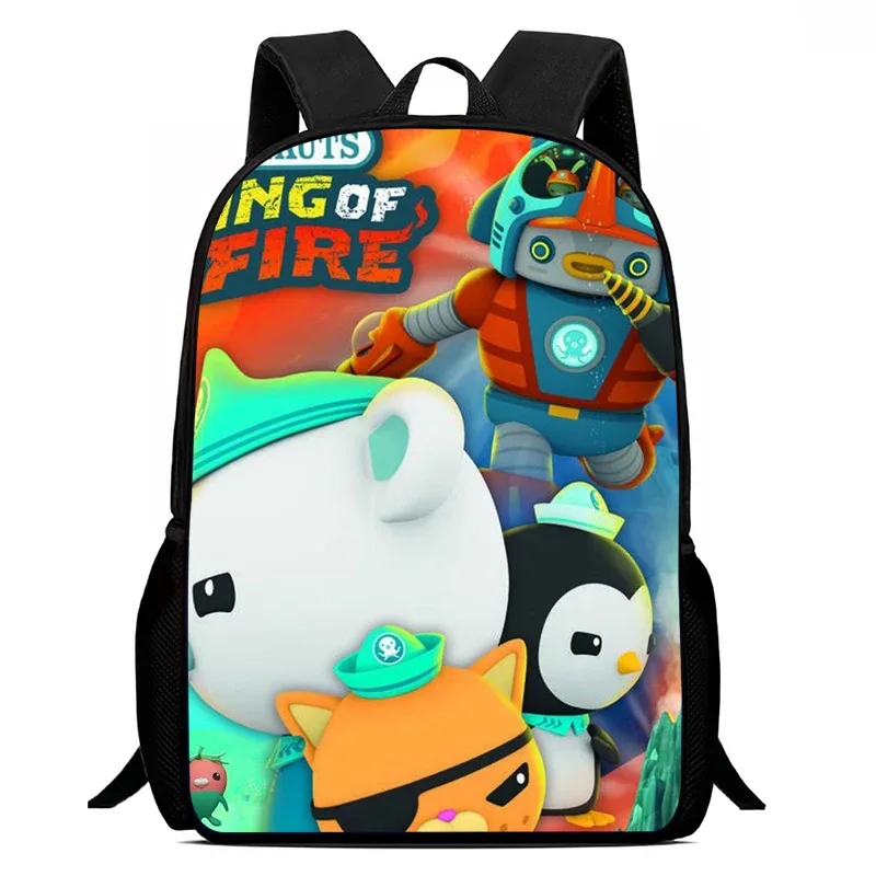 sac à dos imprimé o-octonauts populaire, cartable pour garçons et filles, fermeture éclair sur les épaules, le meilleur cadeau, sac à dos de camping