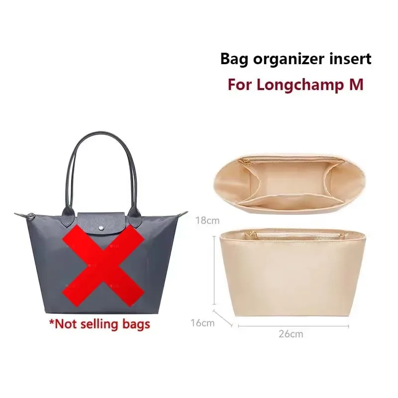 insert organisateur de sac pour sac longchamp, matériau en nylon, support de sac super résistant, accessoires de sac à main