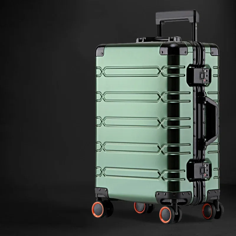 valise de voyage en alliage d'aluminium et de magnésium 100%, bagage roulant, chariot de 20/24/29 pouces, valise de cabine à main