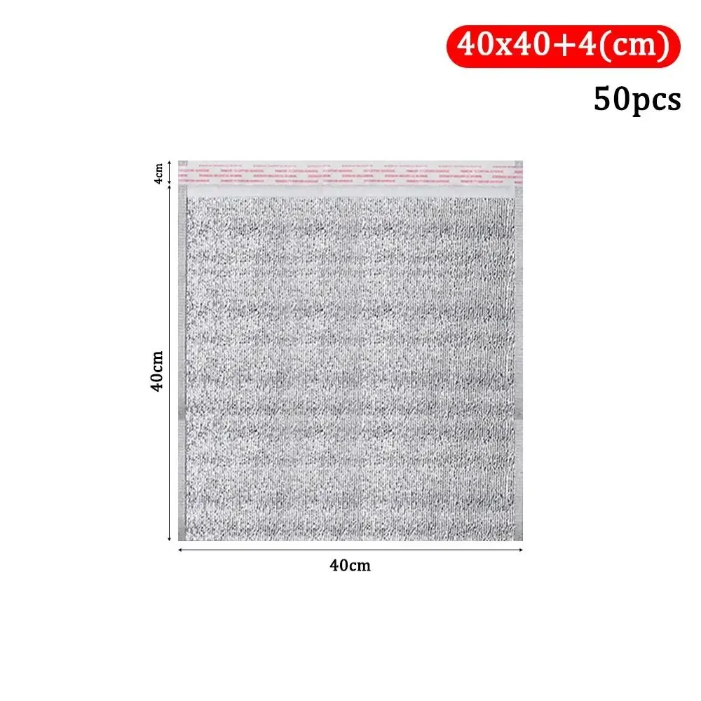 lot de 50 sacs isothermes en aluminium pour livraison de repas, sacs de transport chaud/froid avec fermeture, sacs de rangement pour boissons, sacs réfrigérants