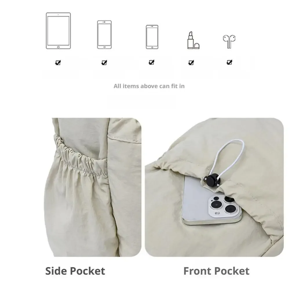 sac à dos léger à cordon de serrage, pliable, style coréen, grande capacité, sac à dos décontracté pour les déplacements en plein air, sac à bandoulière de voyage