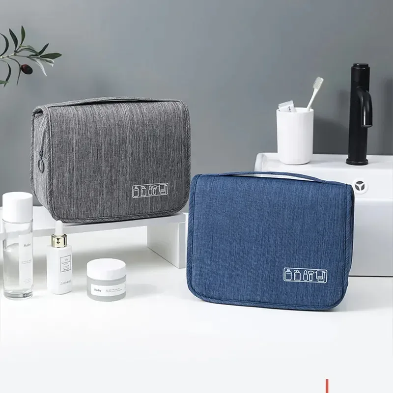sac de rangement portable en tissu oxford 2026, organisateur de produits de toilette, sac à cosmétiques pour femmes, pochette de lavage de voyage suspendue étanche