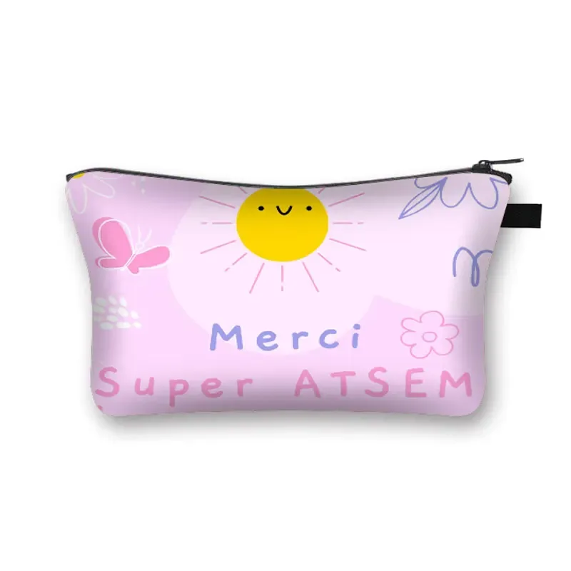 merci enseignant/ gracias maestra/ merci maitresse trousse à cosmétiques femmes trousse de maquillage filles organisateur cosmétique cadeau de remise des diplômes