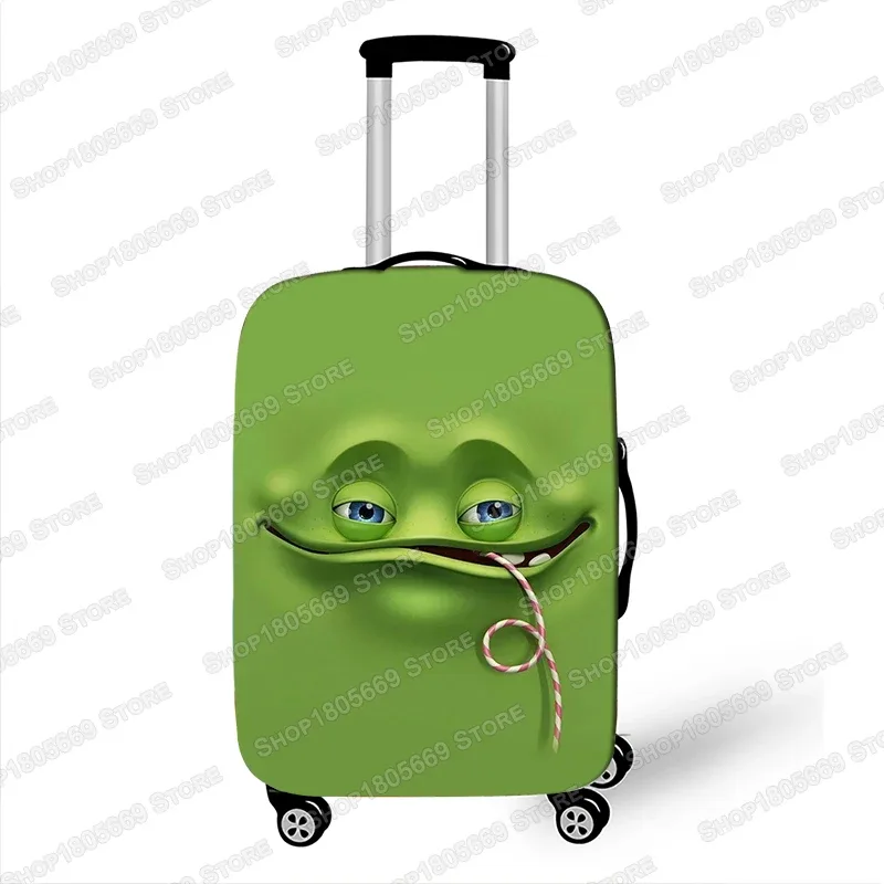 housse de valise imprimée expression drôle pour dames, housse de protection élastique pour bagages, housse anti-poussière