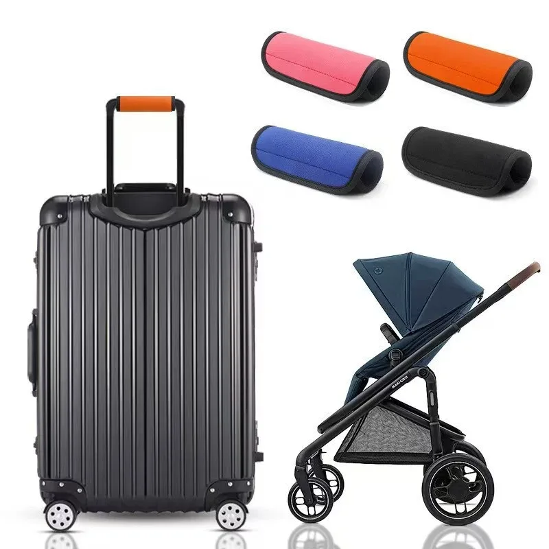nouvelles protections de poignée de bagage en néoprène imperméables, housses de poignée de sac de voyage souples et rembourrées pour accessoires de voyage