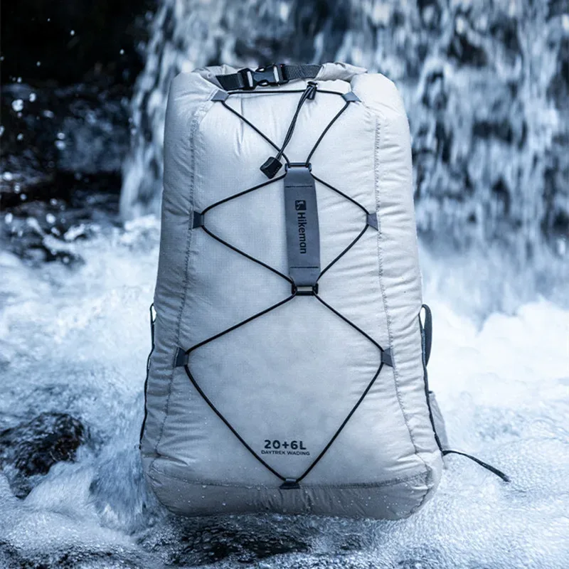 sac à dos imperméable ultra-léger pour la randonnée en plein air, le camping, le rafting, multifonctionnel, pliable, avec séparation humide/sec