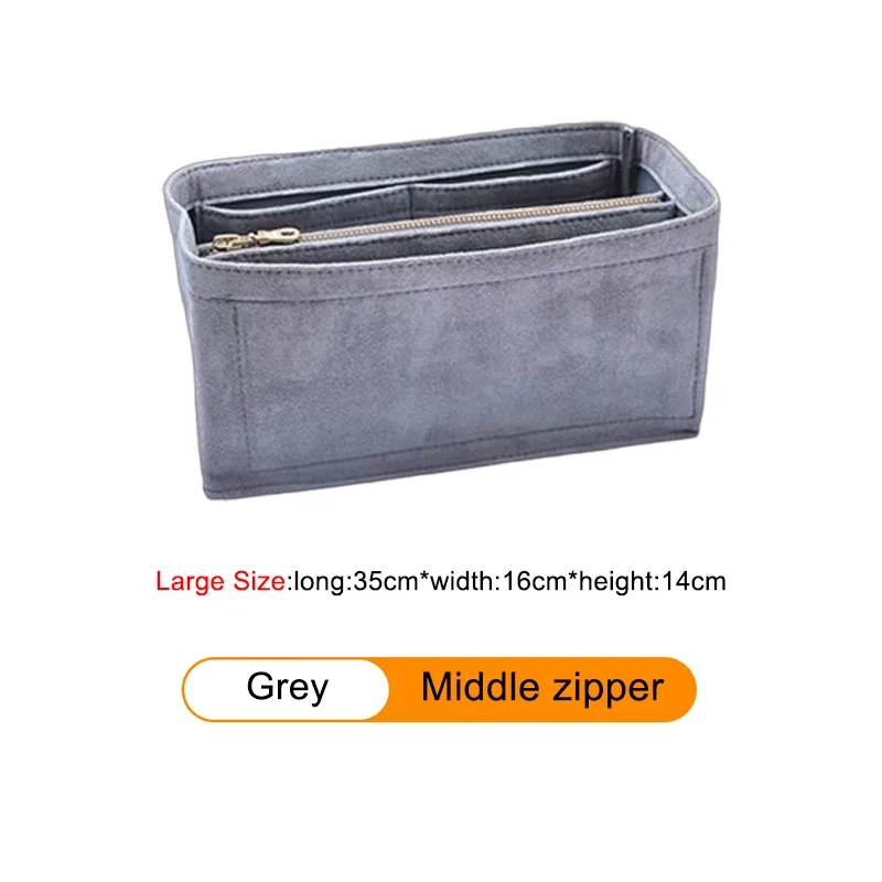 insert organisateur de sac pour h-birkin 25 30 35, sac à main en velours, sac à cosmétiques, support de rangement, sac de modification intérieure, accessoire