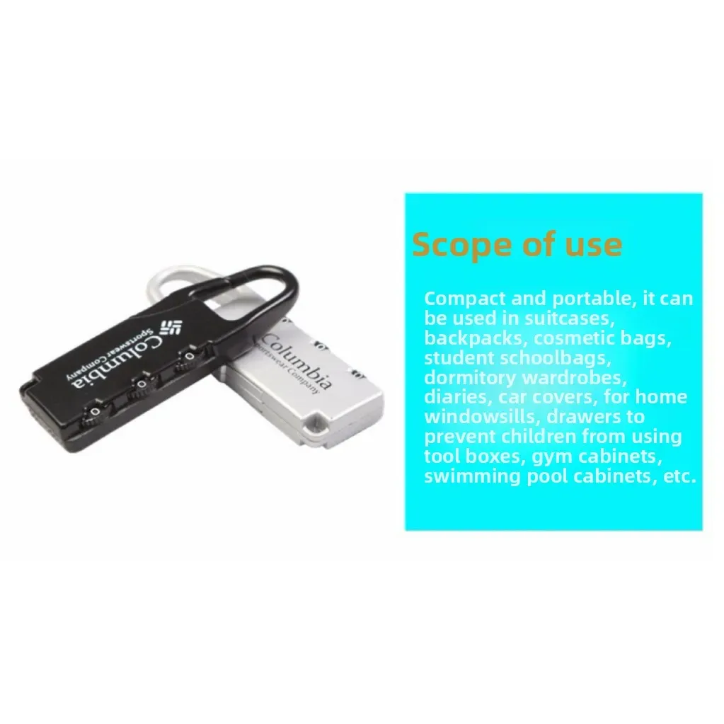 cadenas à code en alliage de zinc, 1 pièce : mini cadenas antivol pour bagages, sacs photo et voyages – design exquis et compact