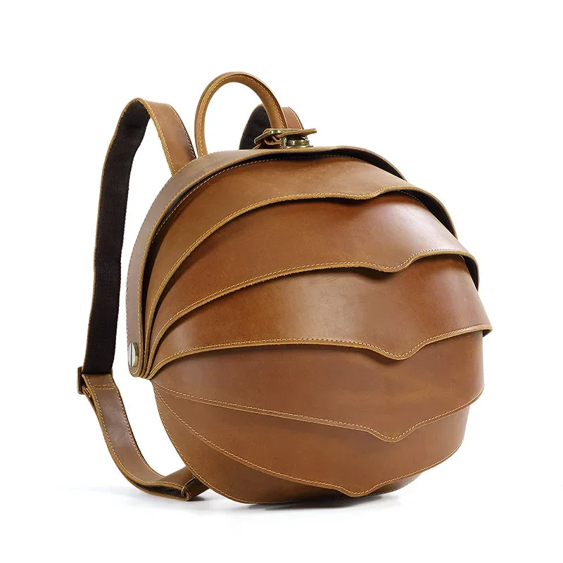 "sac à dos coccinelle vintage fait à la main – véritable cuir de vachette de qualité supérieure, sac à dos élégant et chic de rue tendance