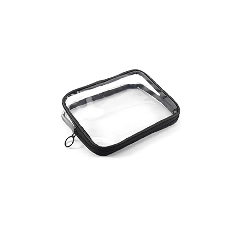 trousse de toilette décontractée et simple pour femme, sac de voyage à fermeture éclair, sac de rangement pour salle de bain, trousse de maquillage transparente.