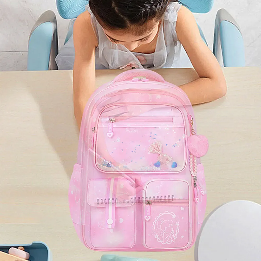 sac à dos d'école kawaii pour filles, jolis sacs d'école, sac à dos étanche pour adolescentes, sac à bandoulière de voyage, grande capacité