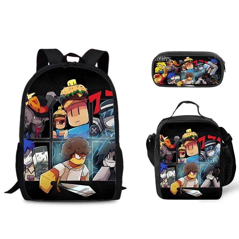 3 pièces ensemble forsaken gubby sac à dos pour les étudiants livre sac luch sac étui pécial forsaken gubby sac à bandoulière enfants cadeaux de noël