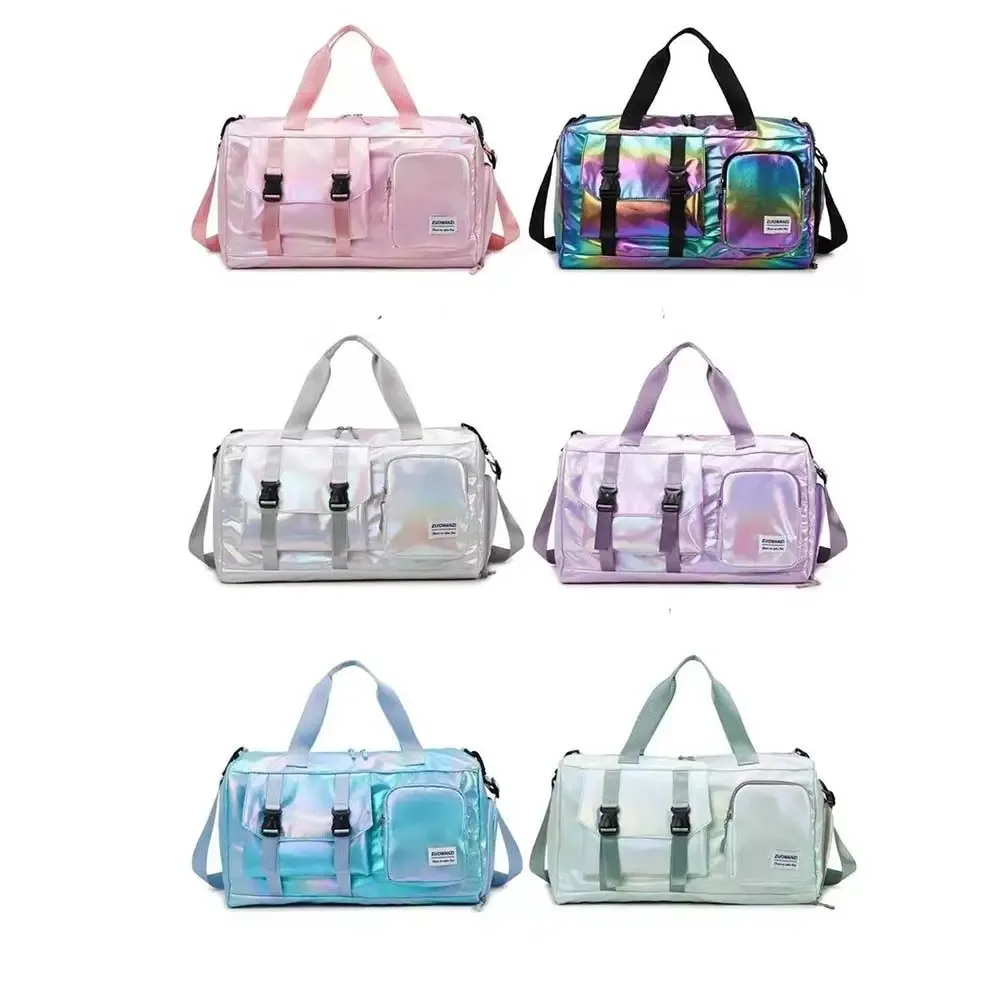 sac de sport brillant effet perle, étanche avec séparation sec/humide, sac de voyage grande capacité, sac de week-end, sac de sport pour femme