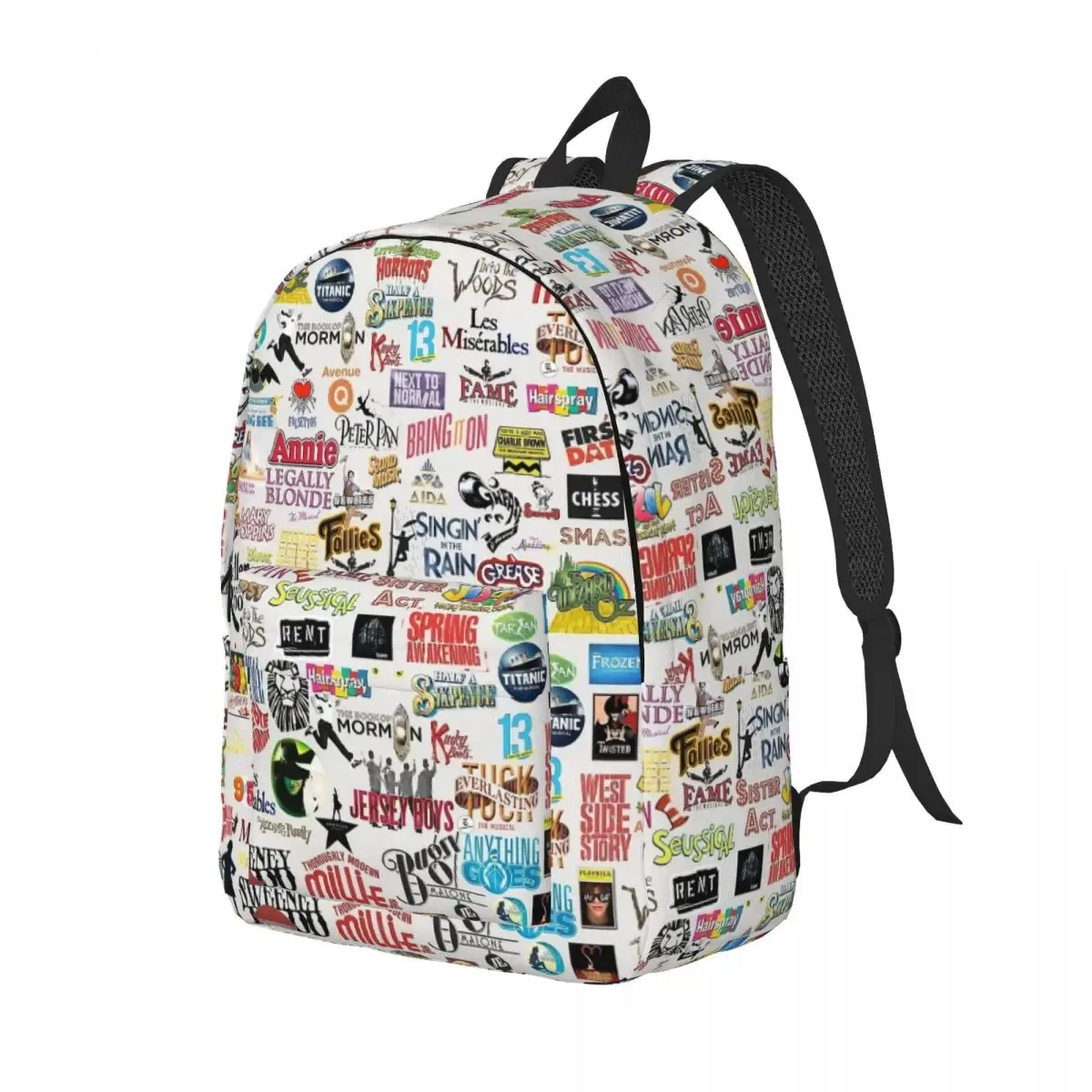 broadway melody sac à dos pour garçon fille enfants étudiant école bookbag théâtre musical drame toile sac à dos préscolaire primaire sac