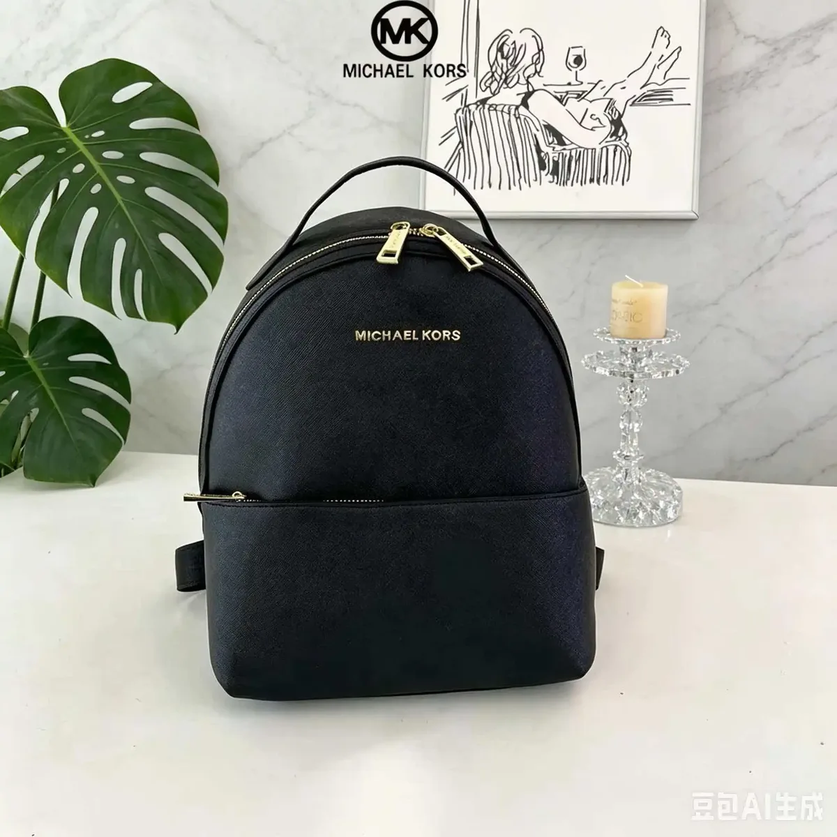 sac à dos michael kors mk rhea zip 2026 pour femme, élégant et classique, grande capacité, sac de créateur luxueux