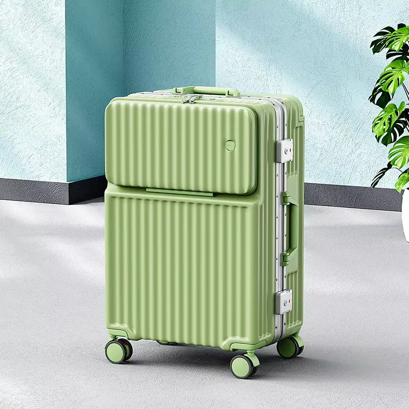 klqdzms valise de cabine multifonctionnelle à ouverture frontale 20/22/24/26 pouces avec compartiment pour ordinateur portable pour femme