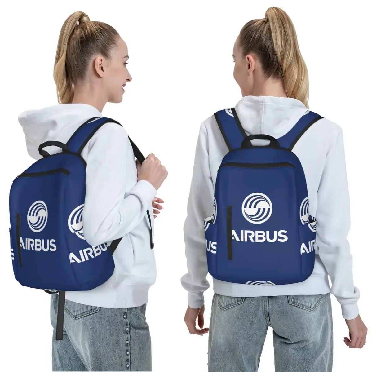 Sac à dos avec logo Airbus, sac à dos de grande capacité pour garçons et filles, sac d'école, sacs à bandoulière pour hommes et femmes