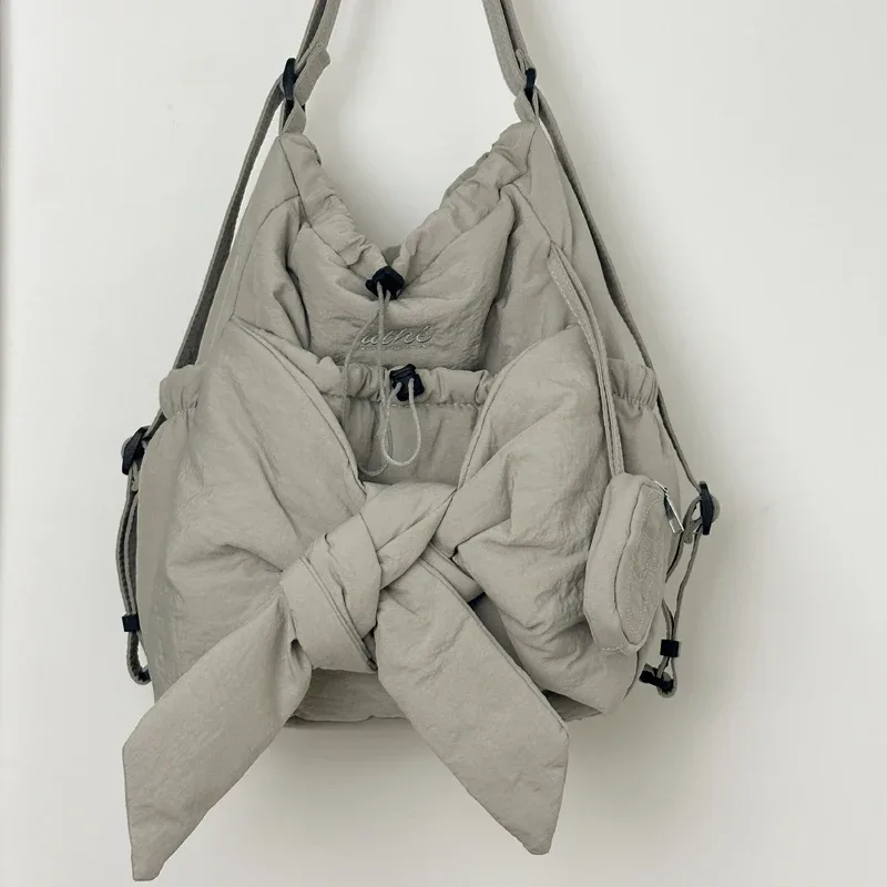 femmes maman maternité sac à dos grande capacité arc cordon sac à dos couleur unie sac à dos décontracté dames voyage sac à dos