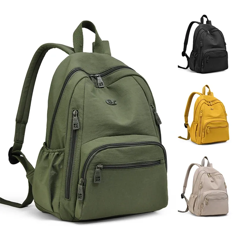 Sac à dos tendance pour femmes, sac à dos léger en nylon, sac à dos pour femmes avec plusieurs poches, pour les trajets quotidiens et les week-ends