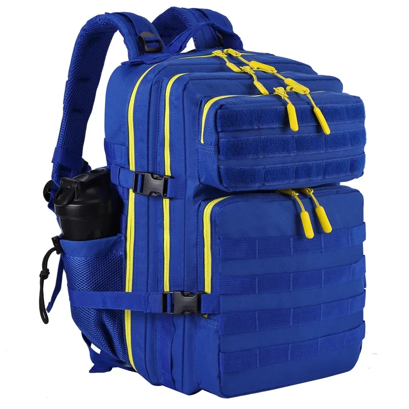 sacs à dos tactiques d'extérieur 45l, sac de sport d'athlète de grande capacité pour fitness, sport, entraînement, randonnée, avec porte-bouteille