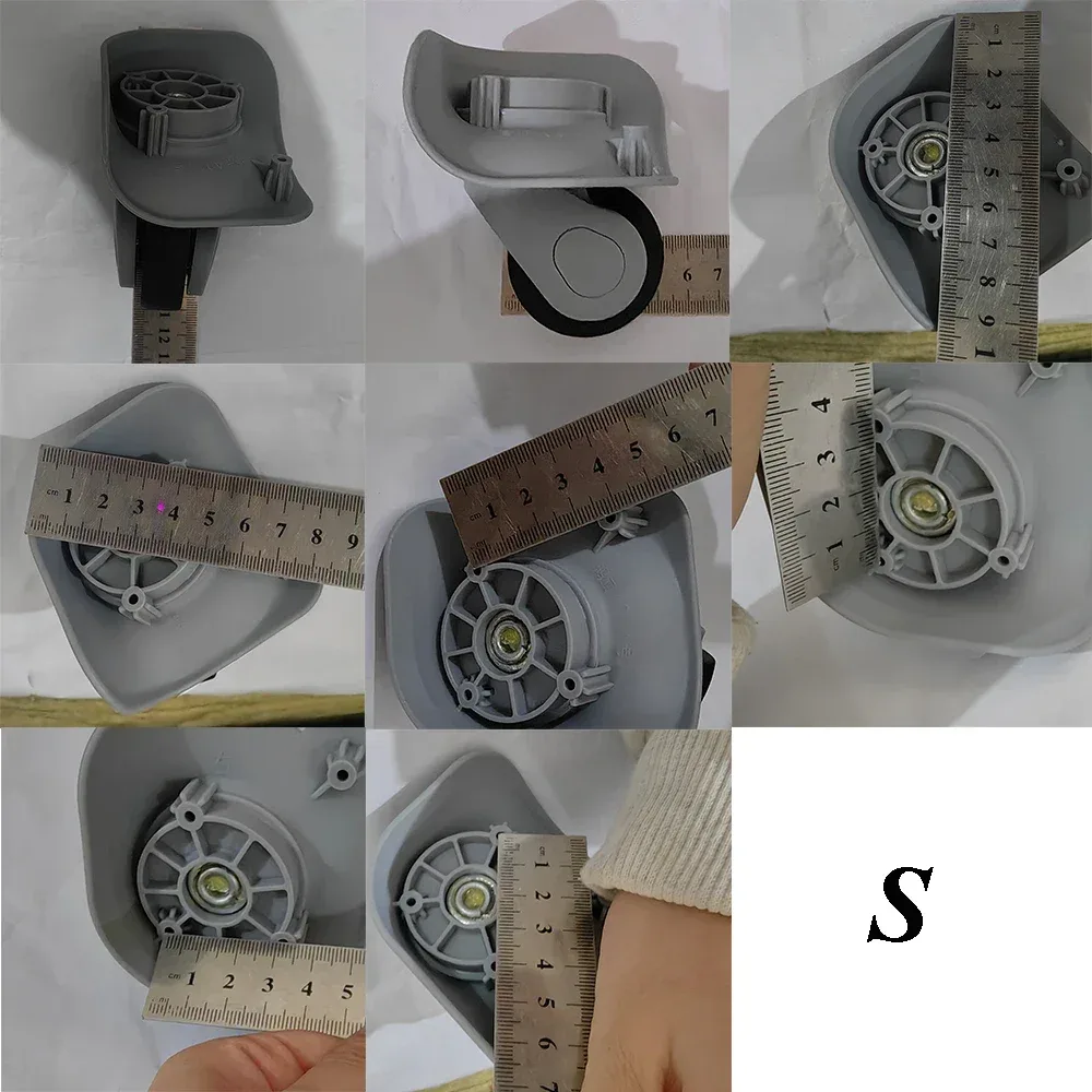 roues de remplacement pour valises, réparation, roulette à main, en caoutchouc, pièces de chariot pour boîte à peintures