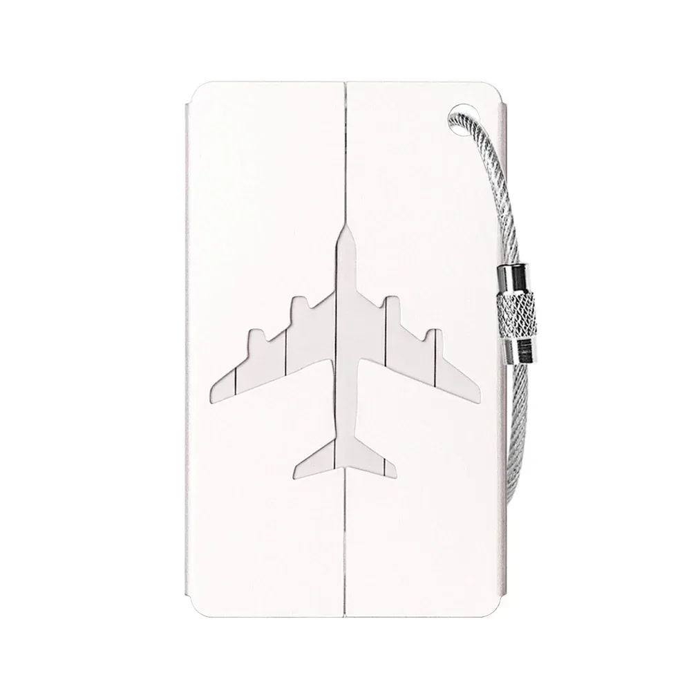 étiquette d'identification de voyage en aluminium de qualité supérieure, 1/10 pièces, durable, identification des bagages, porte-carte de visite, élégant, portable, sac d'étiquette de bagage