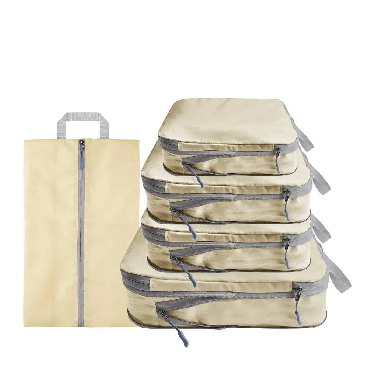 8/6 pièces ensemble sac de rangement de voyage grande capacité bagages vêtements tri organisateur valise pochette étui essentiels chaussures emballage cube