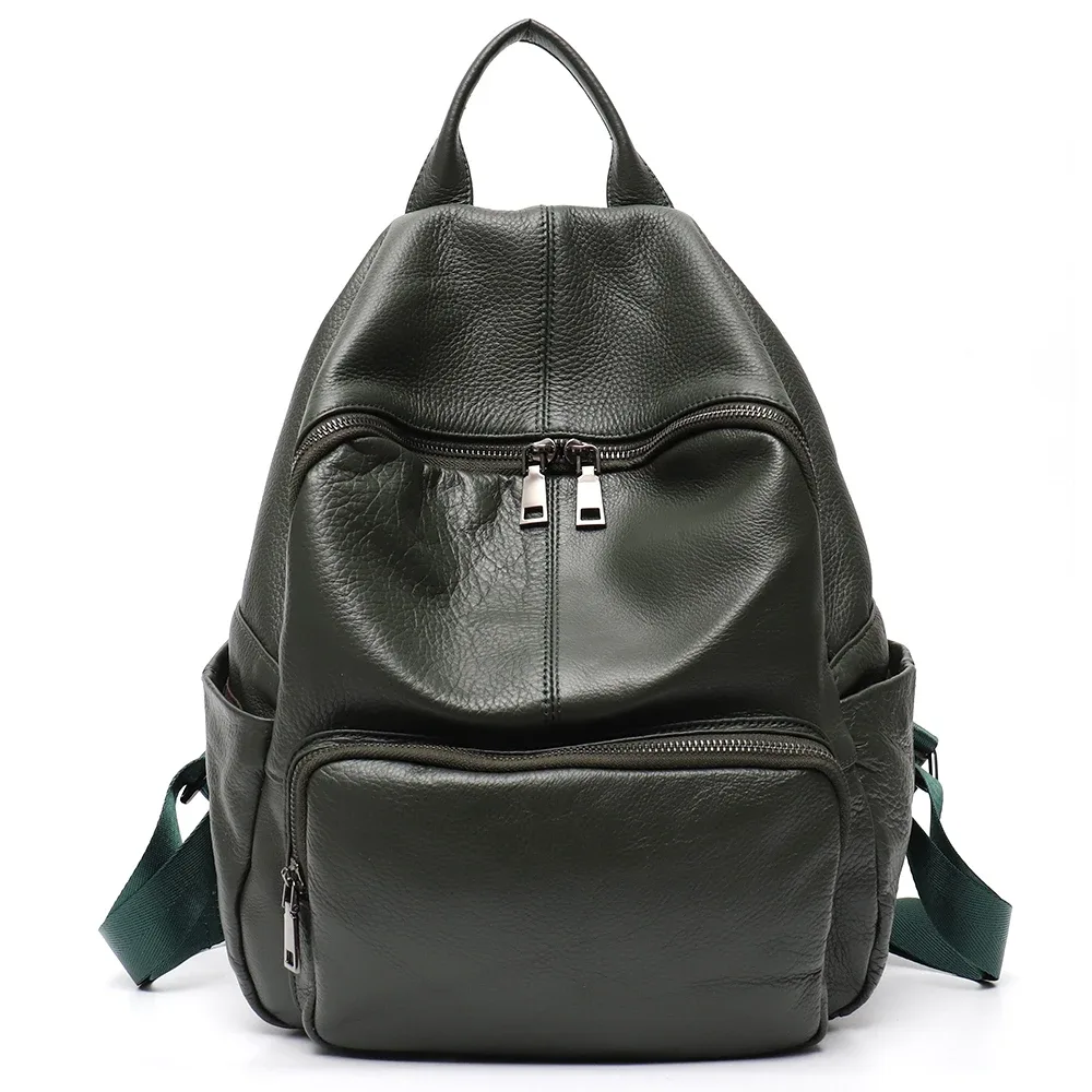 sac à dos en cuir de vachette naturel pour femmes et hommes, sac à dos de voyage, sacs initiés par les étudiants, design minimaliste, décontracté, 03, polyvalent