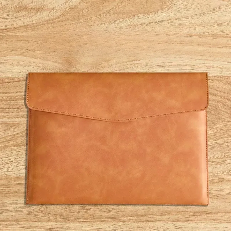 sac de rangement en cuir a4, mallette simple rétro, monocouche, épaissi, imperméable, grande capacité, sac de réunion d'affaires