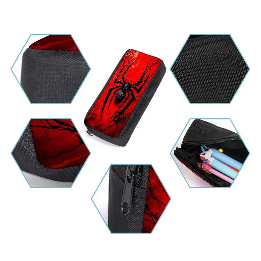 nouvel ensemble de sacs à dos trois pièces à motif araignée pour garçons et filles – meilleurs cadeaux – sac à dos scolaire 2d plat dessin animé pour enfants