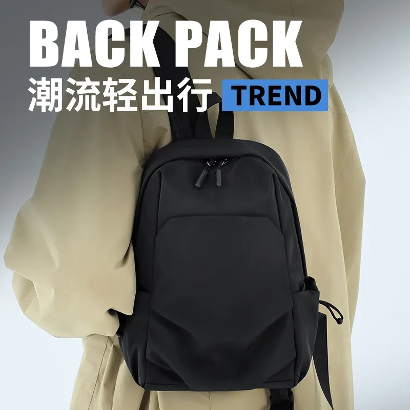sac à dos mini homme homefish tendance noir 2026 en toile imperméable, sac à bandoulière de voyage, petit sac à dos de créateur pour homme