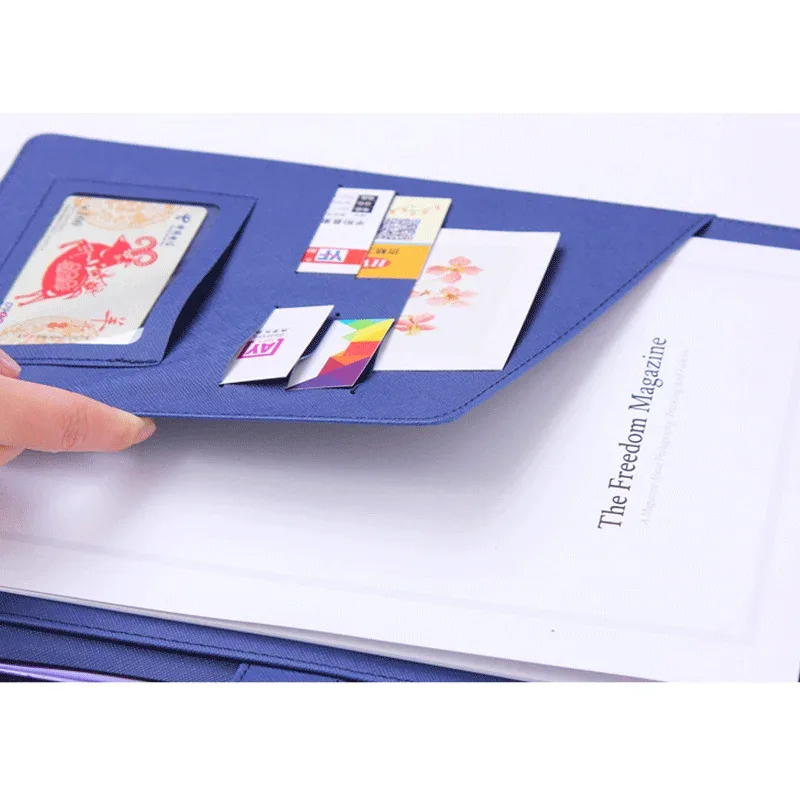 portefeuille personnalisé gratuit, porte-documents a4, bloc-notes en papier, sac à documents d'affaires portable, porte-carte d'identité à la mode, nouveau style, 30 feuilles