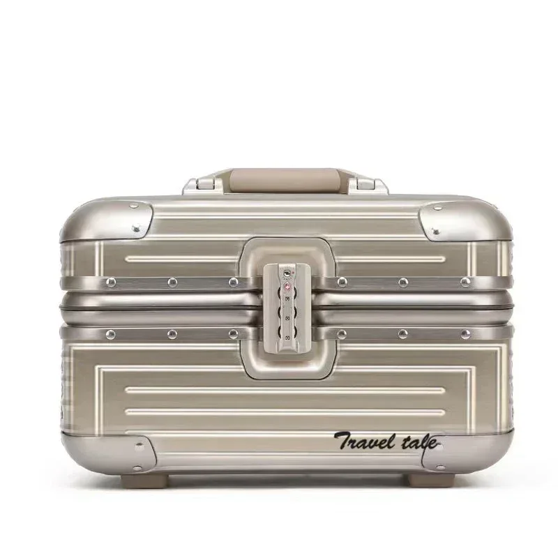valise de cabine en aluminium de 12 à 15 pouces, petite valise rigide, trousse de toilette, bagage discret