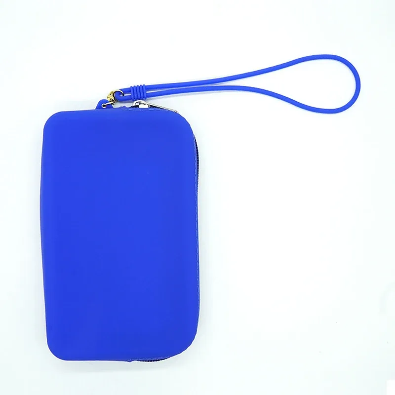 sac de rangement cosmétique carré en silicone, étui étanche, porte-pinceau de maquillage de voyage, sac de rangement numérique portable, 1 pièce