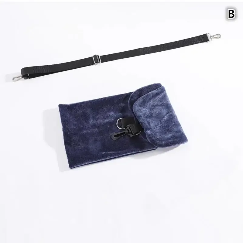 coussin de voyage pour le cou avec sac de rangement pour vêtements remplissable, housse de cou en polaire en forme de u pour les voyages en avion