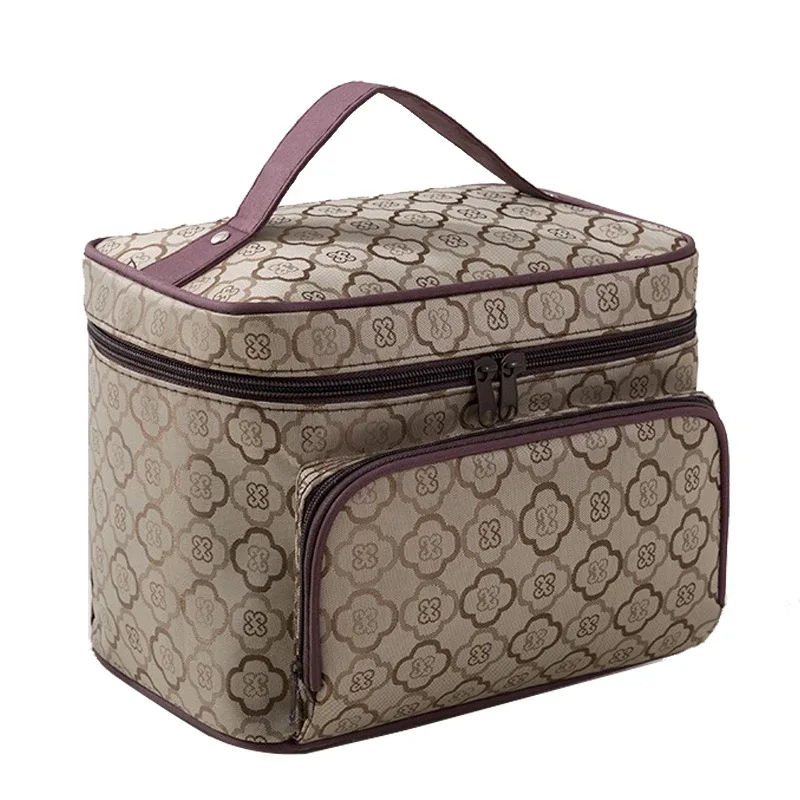 nouveau sac à cosmétiques à fleurs de grande capacité, boîte à cosmétiques à fermeture éclair, organisateurs de rangement, trousse de maquillage de toilette de voyage szl8061