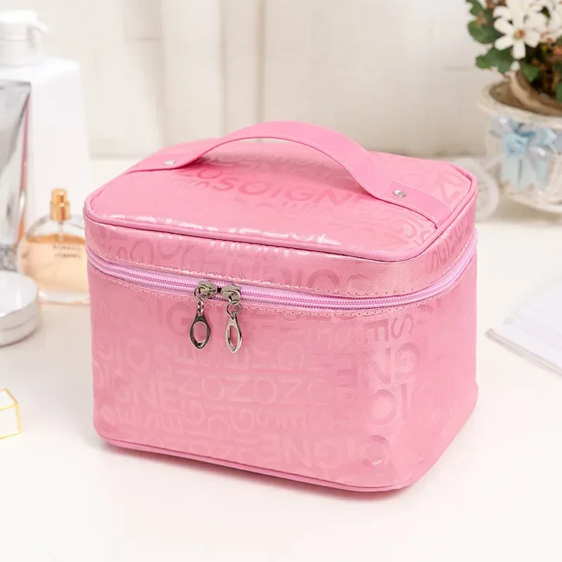 sac de maquillage pour femmes, sac de rangement de cosmétiques de grande capacité, sac de toilette pliable, sac de toilette de voyage, sac à cosmétiques portable