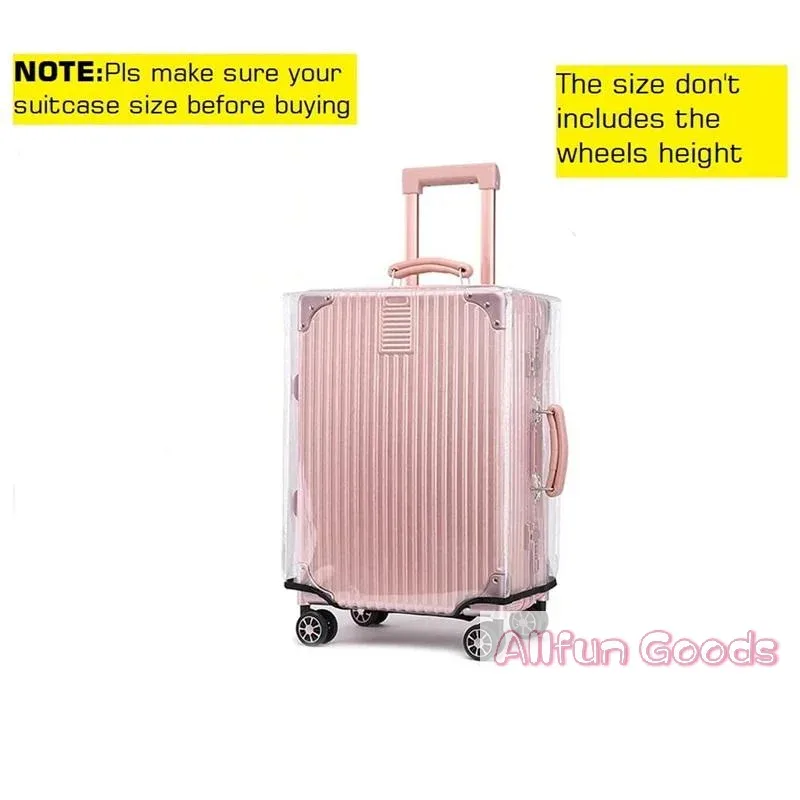 1 housse de protection transparente en pvc pour bagages, protection universelle anti-poussière et anti-rayures pour valises de 20 à 28 pouces