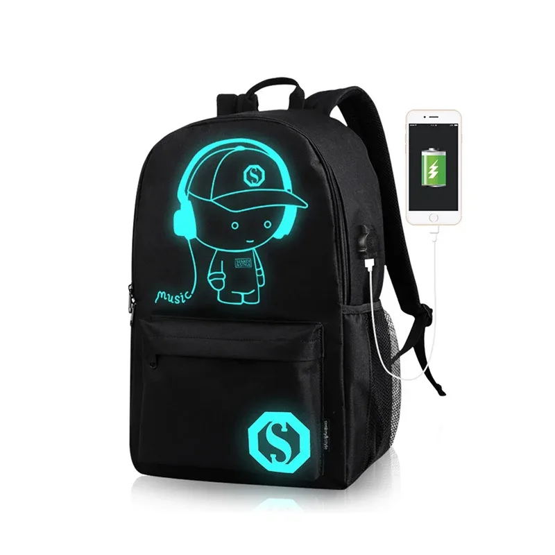 sac à dos d'école pour étudiants, sacs d'école lumineux avec chargeur usb pour adolescents, garçons et filles, cartables antivol pour enfants, sac à dos pour ordinateur portable