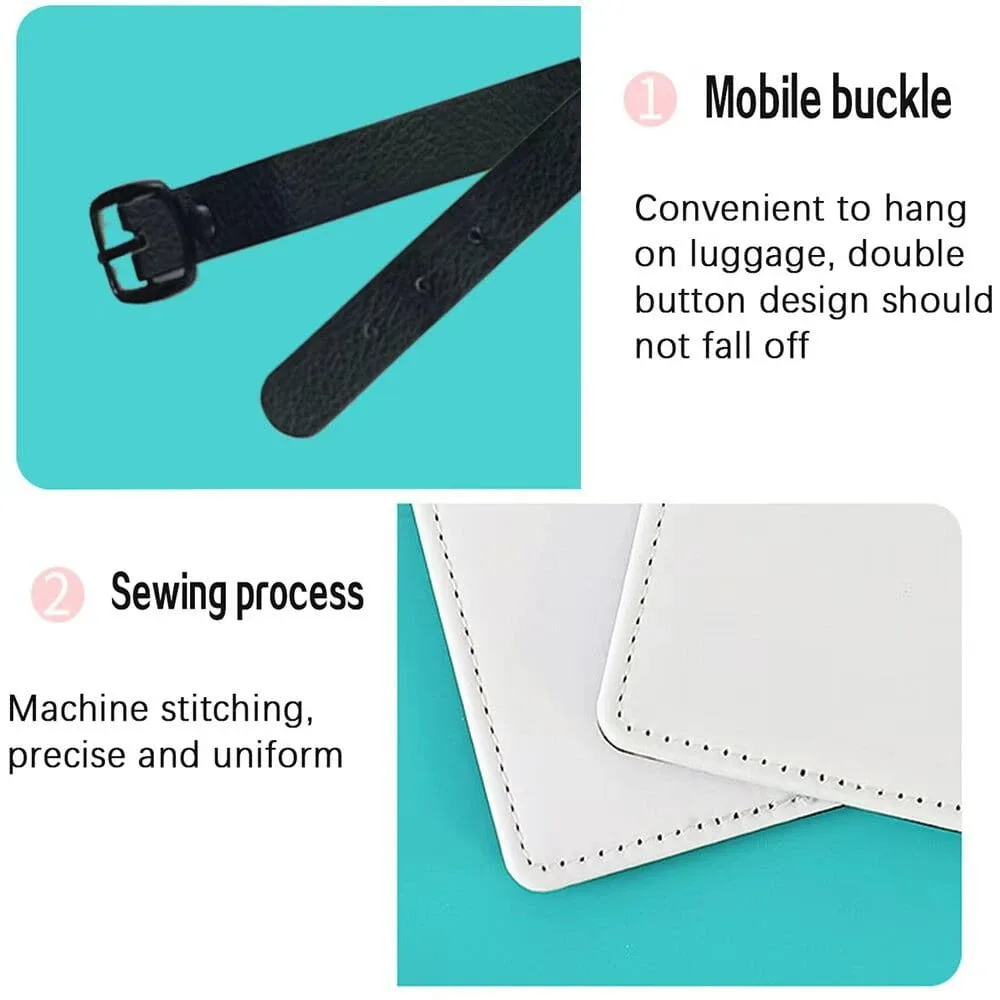 étiquette de bagage personnalisée en pu avec nom, porte-identifiant pour avion, porte-adresse pour valise, carte nominative, étiquette d'embarquement portable